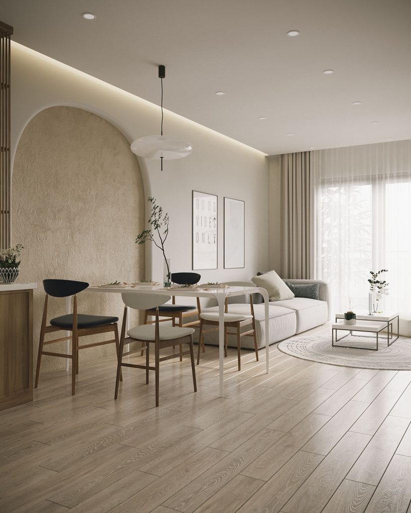 Căn hộ chung cư phong cách scandinavian tối giản