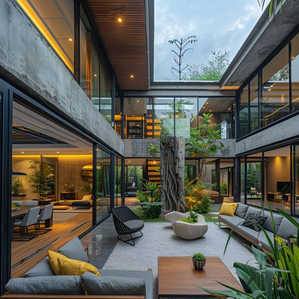 Courtyard house architecture, history, sustainability, materia